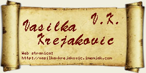 Vasilka Krejaković vizit kartica